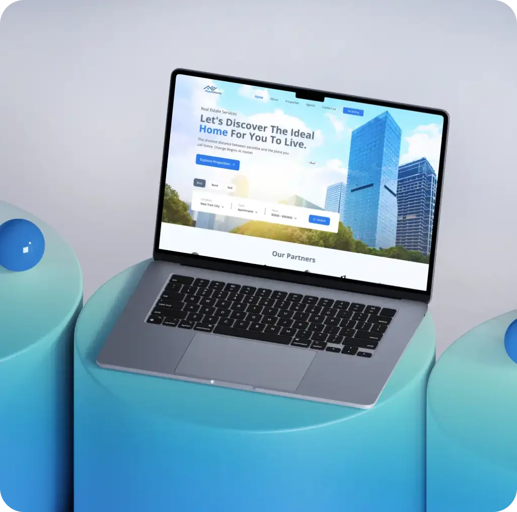 Fluxcore Agency Design Elegant Landing Page for Real Estate Services