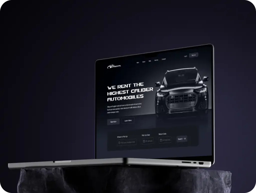 Car Rental and Booking website - Fluxcore agency Work