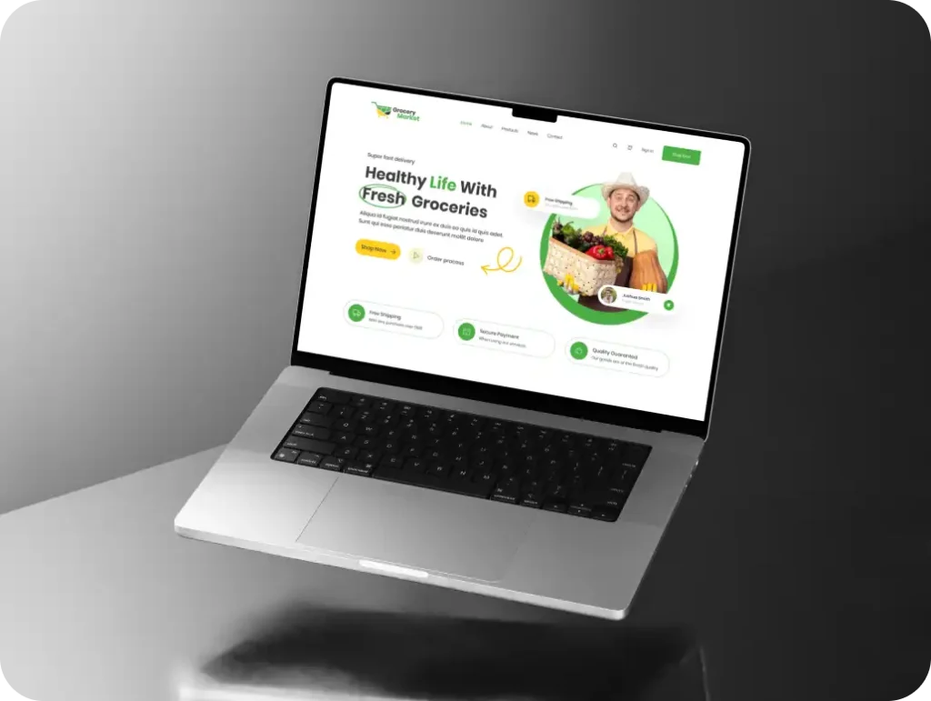 Convenient Grocery Store Website Design - Fluxcore agency Work