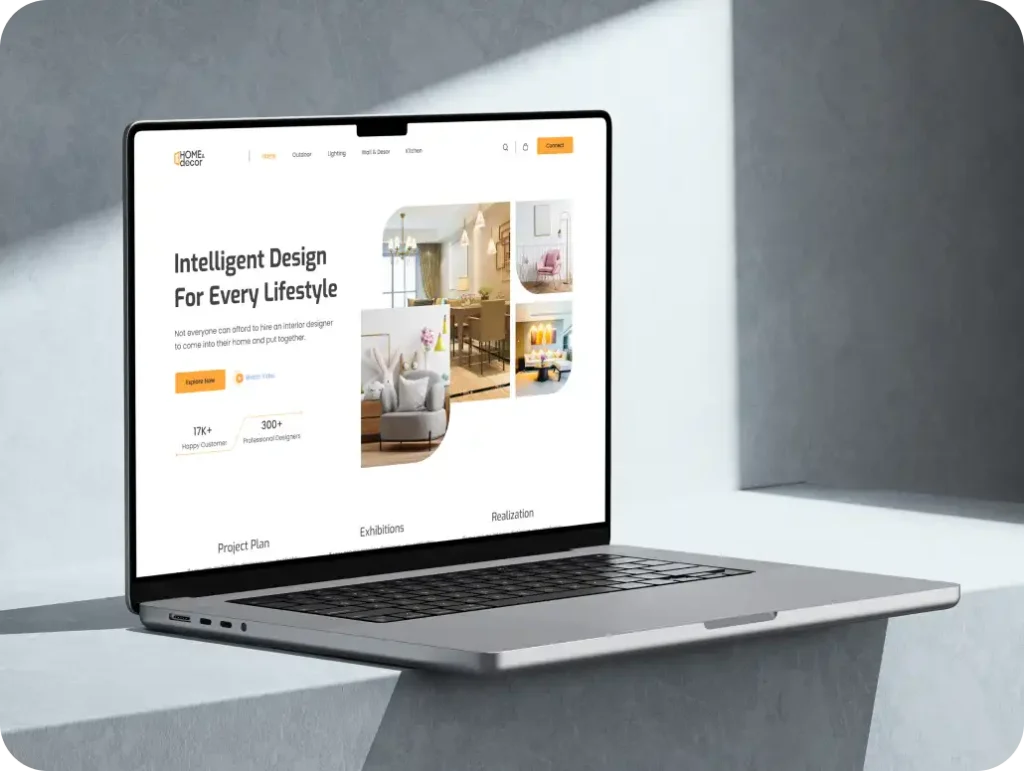 Elegant Landing Page for Interior Design Agencies Fluxcore agency