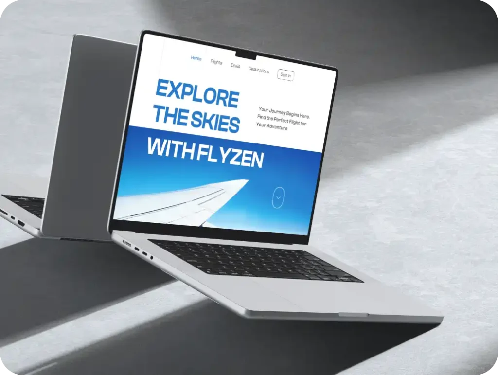 Travel Booking and Flight Landing Page - Fluxcore agency