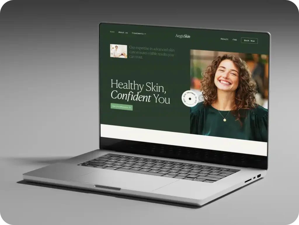Skincare Clinic Landing Page -Fluxcore agency